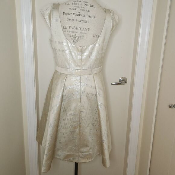 Brocade Fit & Flare Cocktail Dress - Picture 5 of 13